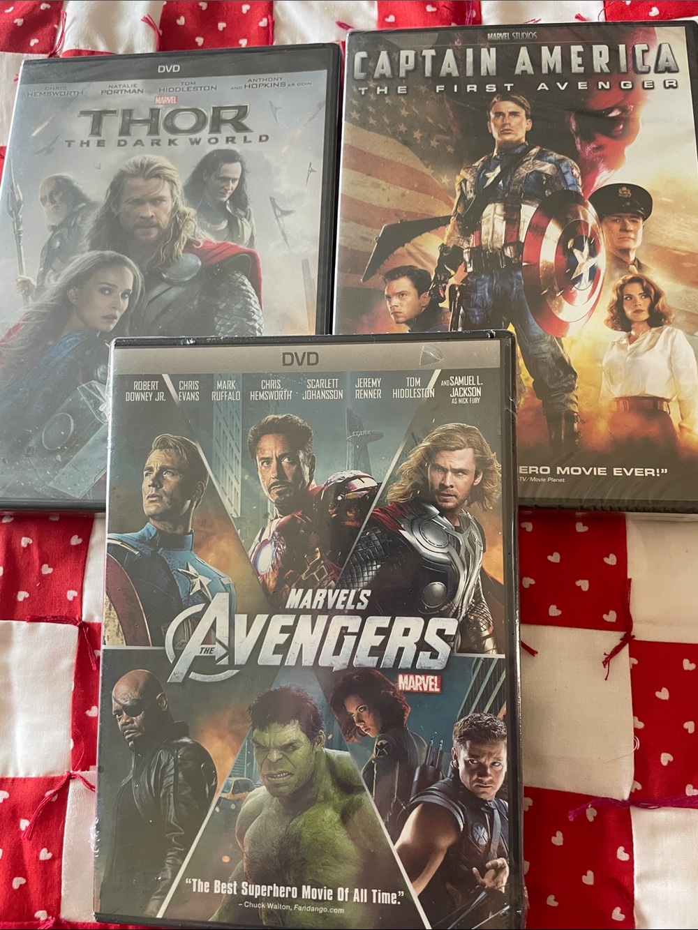 Sealed Marvel DVDs Captain America Thor and Avengers